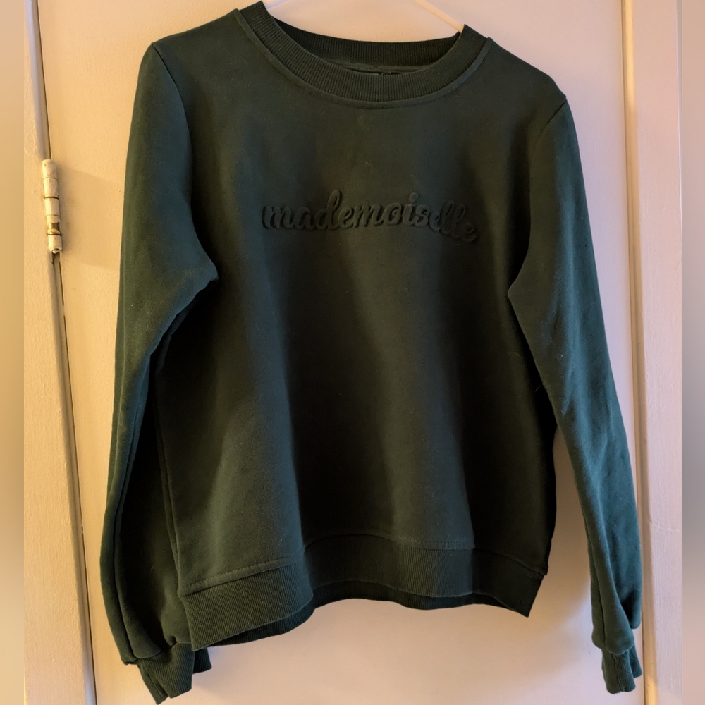 ICHI Green Mademoiselle Womens Sweatshirt. US M